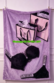 Victoria's Secret Lingerie Shopping Bag Flannel Fleece Throw Blanket V171